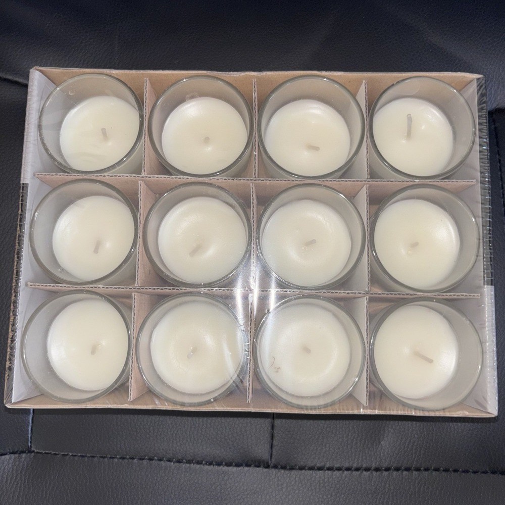 Lot Of 12 Ashland Basic Elements‎ Detail Glass Votives New Sealed